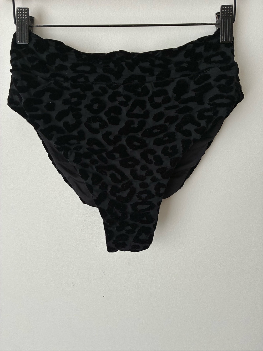Toluca Swim Women’s Medium Gia Maxi Bottom Panthera Black on Black